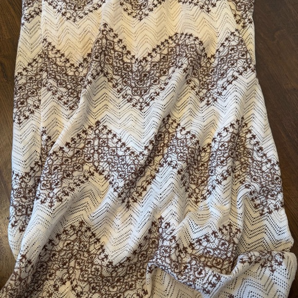 Venus Boho Crochet Maxi Dress Women’s XL Cream Brown Sleeveless Resort Dress - Picture 2 of 8